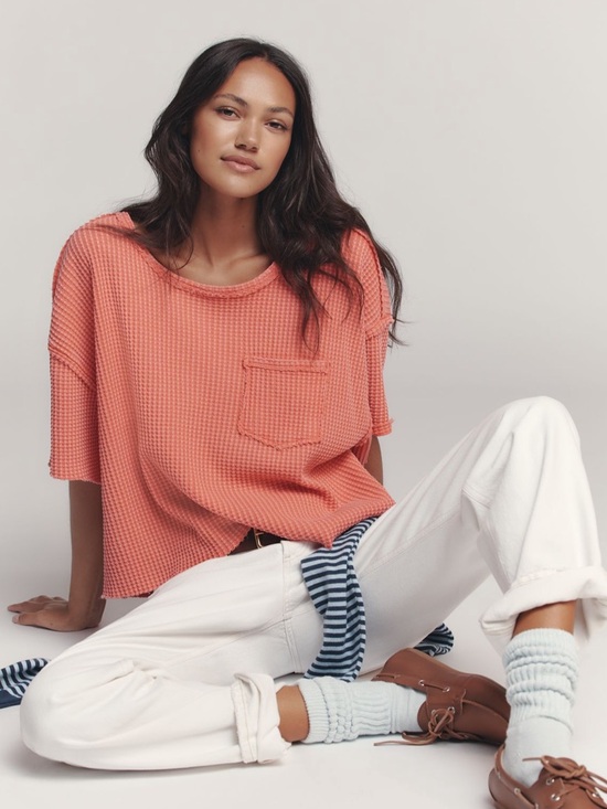 Pilcro Tops - NWT Anthropologie Pilcro Short-Sleeve Waffle T-Shirt